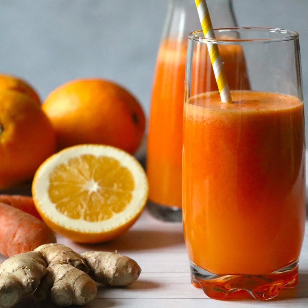 Lire la suite à propos de l’article Jus d’orange et carotte au gingembre