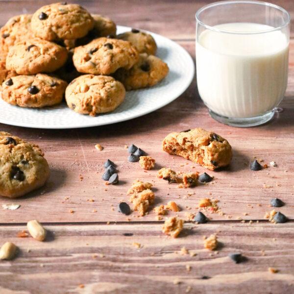 Cookies aux cacahuètes et pépites de chocolat