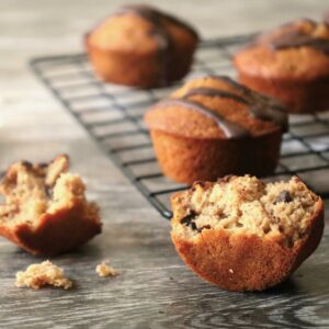 Muffins à la farine de châtaigne et à la banane