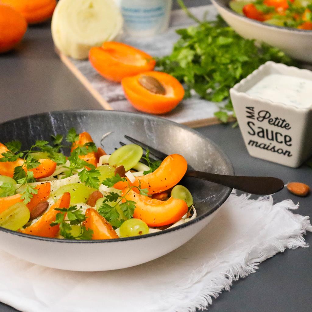 Lire la suite à propos de l’article Salade de fenouil, abricot et raisin blanc