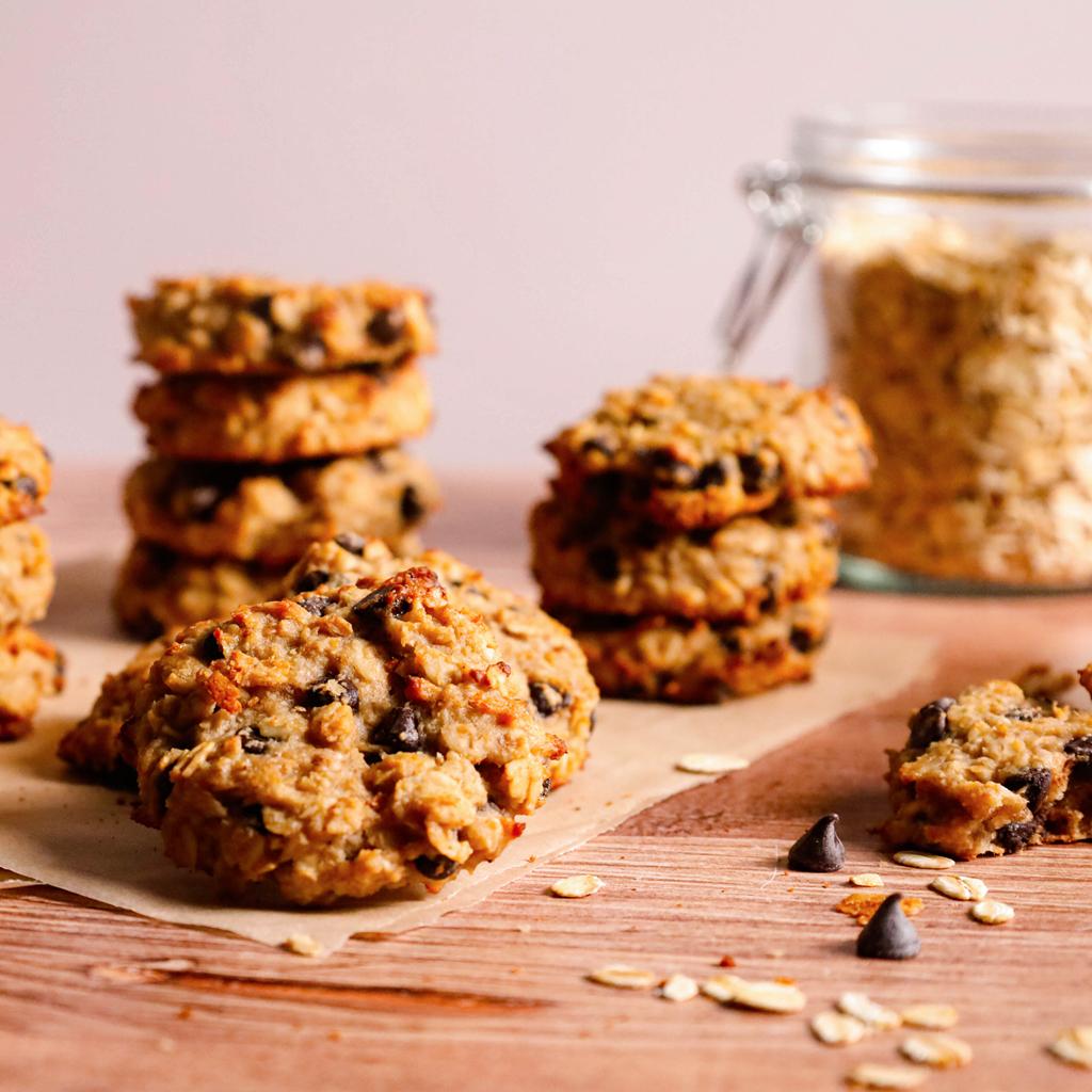 Lire la suite à propos de l’article Cookies à IG bas, aux flocons d’avoine et pépites de chocolat