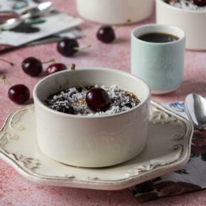Clafoutis aux cerises et lait de coco