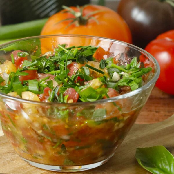 Ma sauce vierge aux 3 tomates