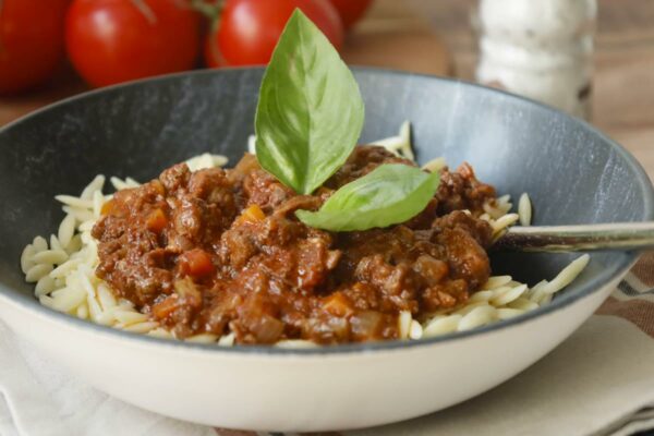 Orzo à la bolognaise