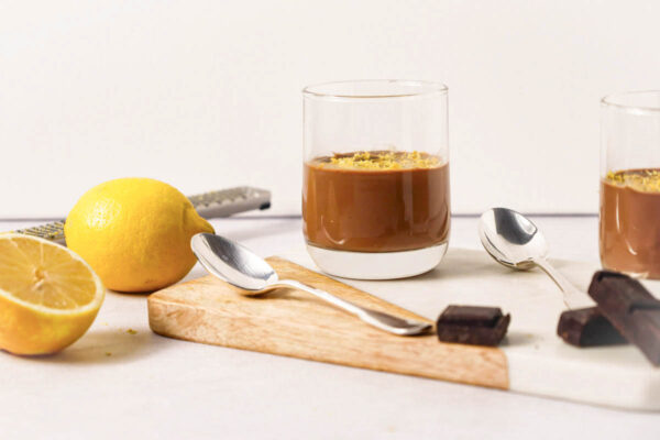 Panna cotta chocolat citron sans sucre raffiné