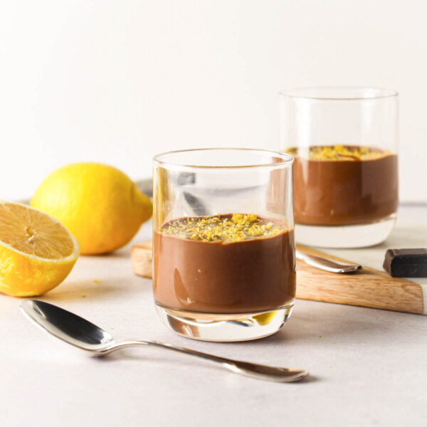 Panna cotta chocolat citron sans sucre raffiné
