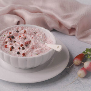 Tartinade de radis roses au fromage frais