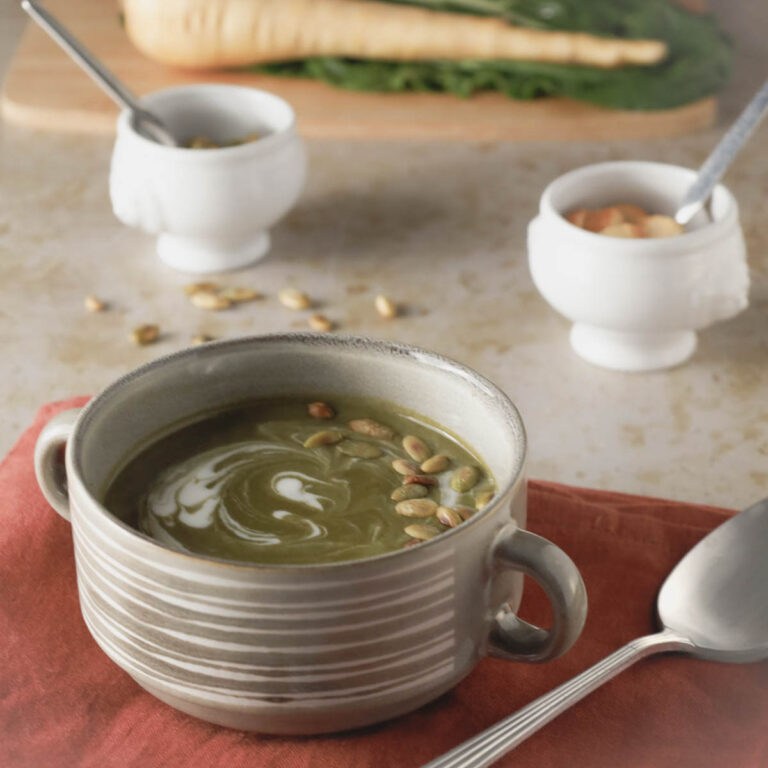 Velouté aux feuilles de bettes et au panais