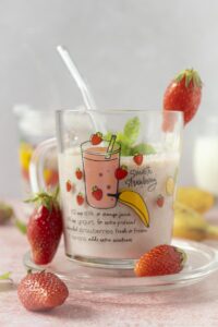 Smoothie fraise et banane sans sucre ajouté
