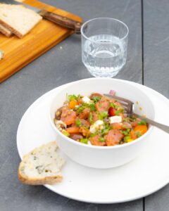 Salade IG bas de lentilles vertes et saumon fumé