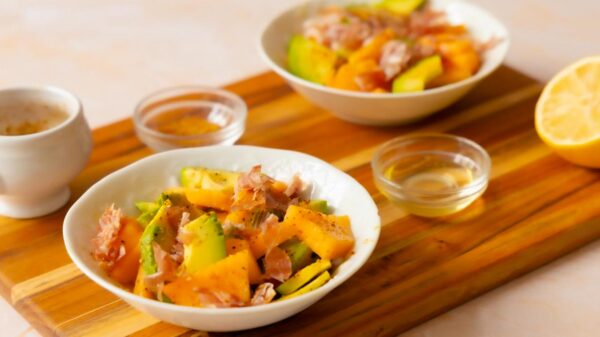 Salade de melon et avocat au piment d'Espelette