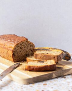 Banana bread IG bas et pépites de chocolat, sans beurre