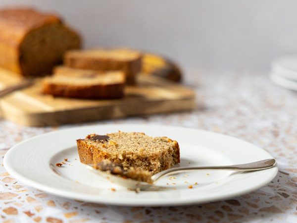 Banana bread IG bas et pépites de chocolat - sans beurre